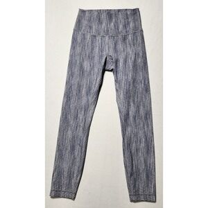 LULULEMON Wunder Under hi-rise 7/8 Tight Luxtreme 25" Arrow Jacquard silver sz 6